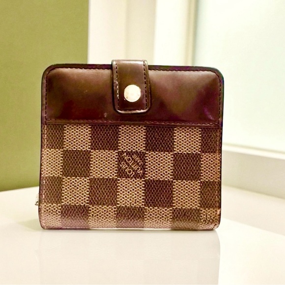 EUC Louis Vuitton Damier Ebene Bi fold Compact Wallet - Picture 7 of 11